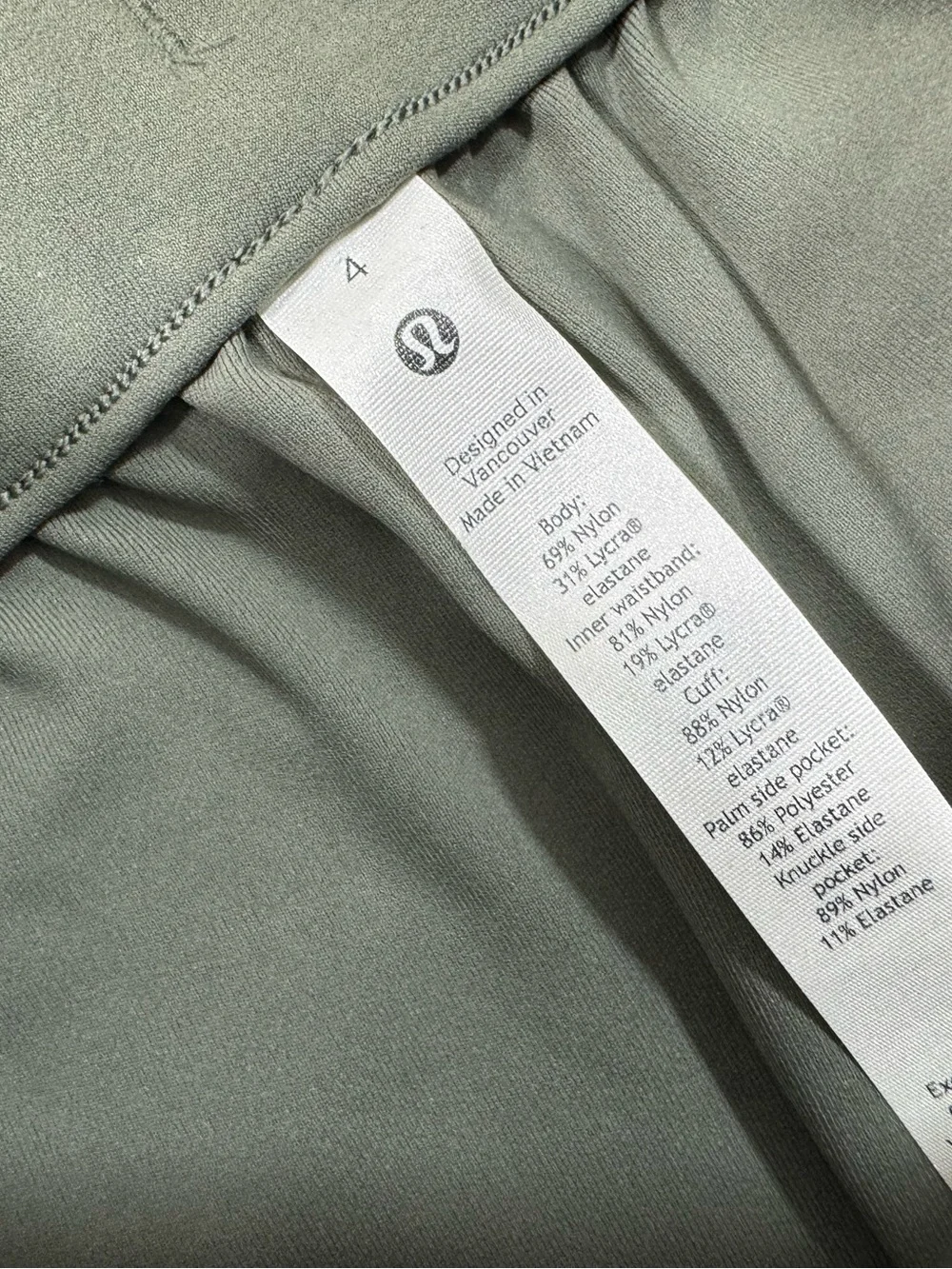 New Lululemon Stretch High Rise Jogger Full Length Grey Sage